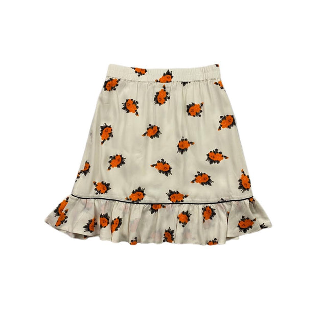 Ganni Ruffled Floral Print Mini Skirt w/ Tags - Size 36