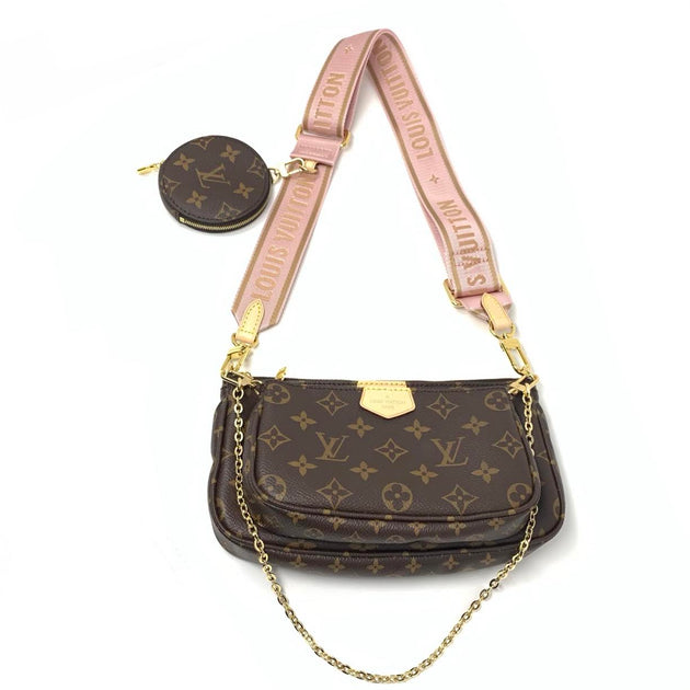 LOUIS VUITTON Multi Pochette Accessories Shoulder Strap Rose Clair/ Pink  Strap $625.00 - PicClick
