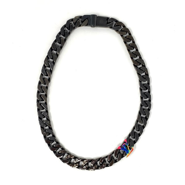 Louis Vuitton Monogram Chain Necklace Rainbow Metal Multi color 80911200