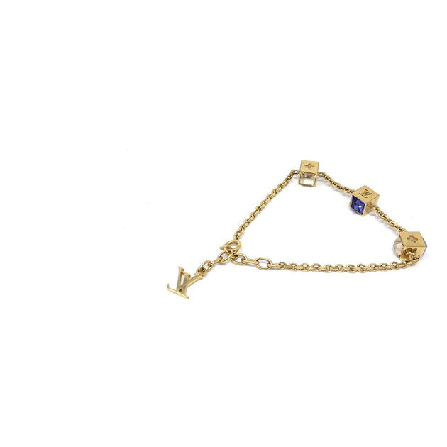 Louis Vuitton Gamble Crystal Bracelet Golden Purple Metal ref