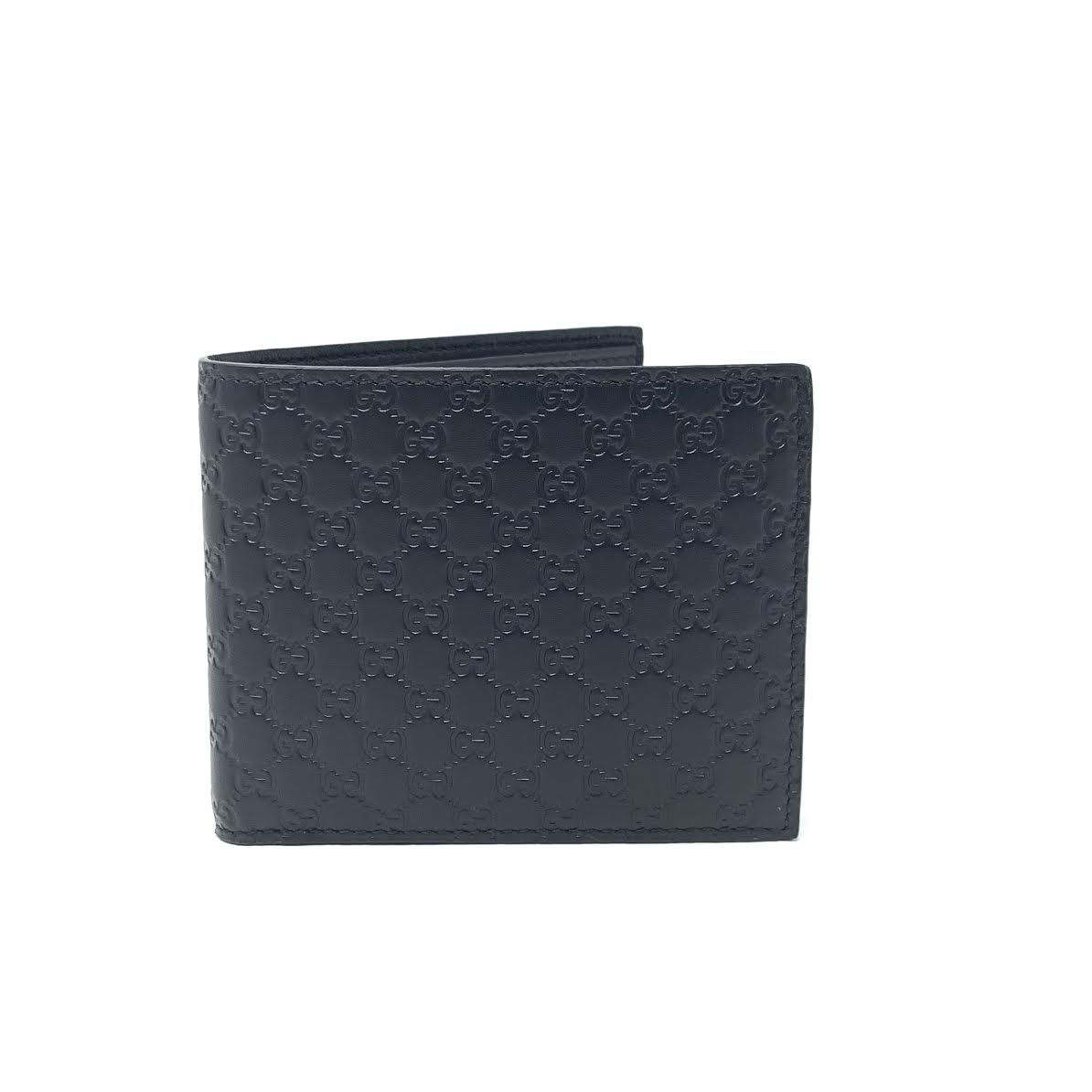 GUCCI Guccissima Card Case Wallet Grey 1301360