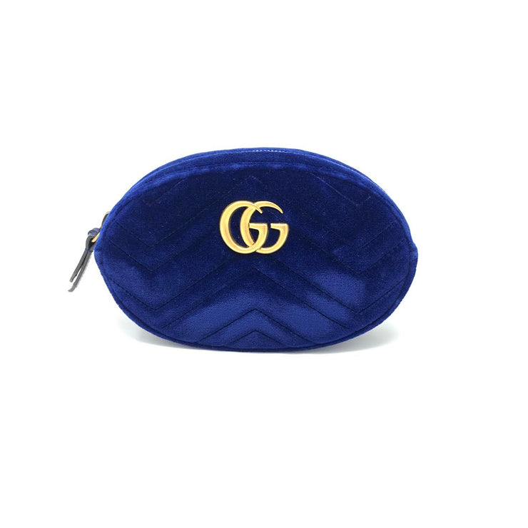 100% Authentic GUCCI GG Marmont Velvet Magenta Waist/Belt Bag