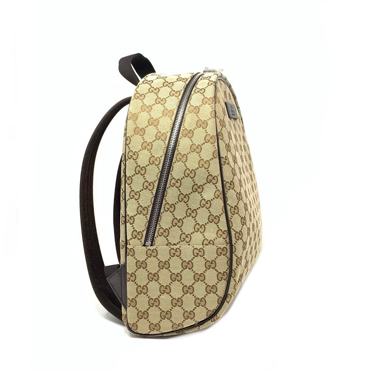 Gucci Beige/Black GG Supreme Canvas and Leather Backpack Gucci