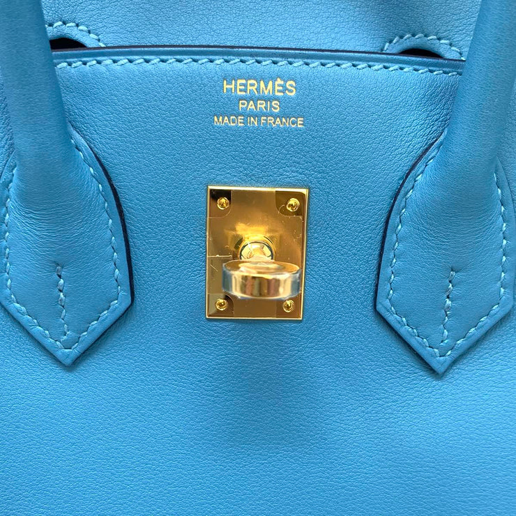 Hermes Birkin 25 Bleu du Nord Swift Gold Hardware #D - Vendome Monte Carlo