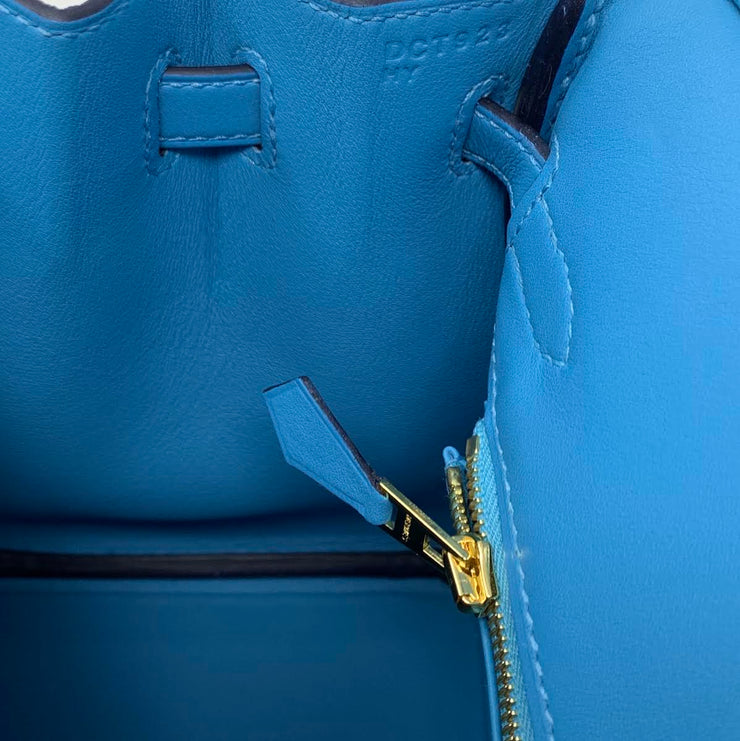 Hermès Birkin 25 Bleu Bleu du Nord Swift Gold Hardware