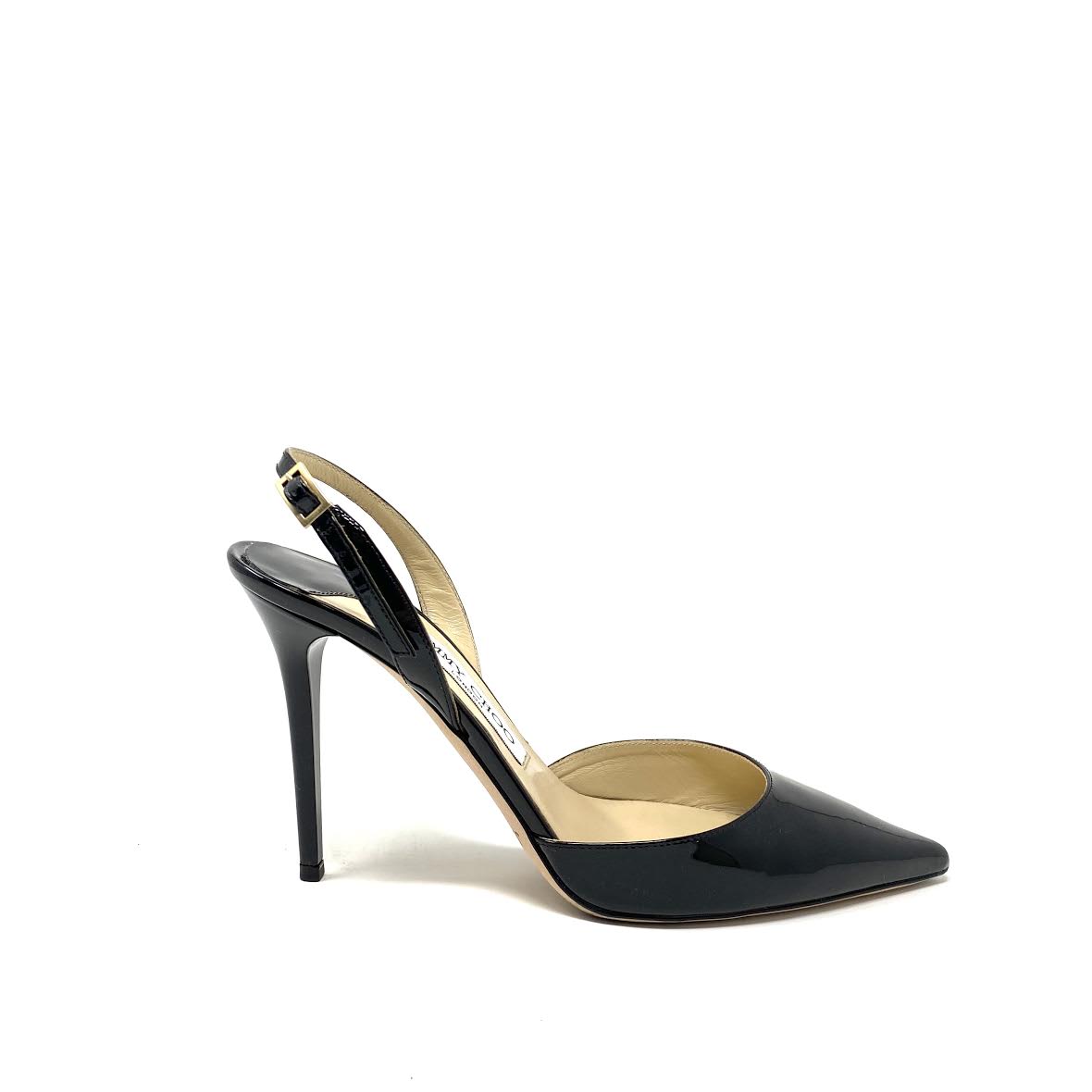 Jimmy choo discount black patent slingbacks