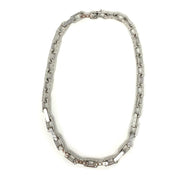 Louis Vuitton Monogram Chain Necklace Silver/Orange in Silver