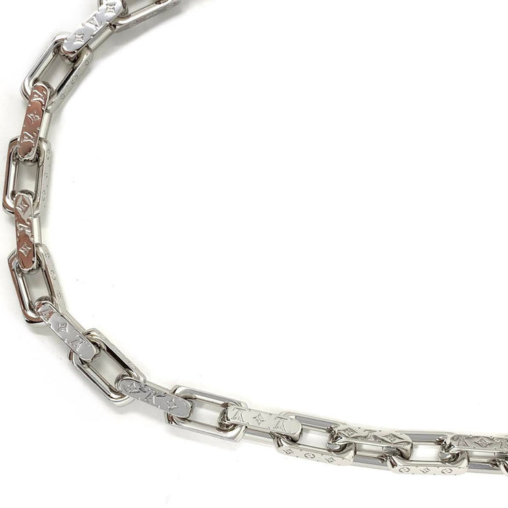 Louis Vuitton Silver Monogram Chain Necklace