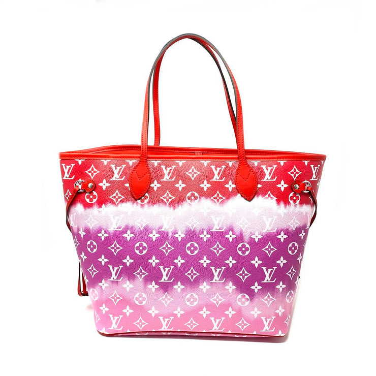 Louis Vuitton lv neverfull MM woman shopping bag monogram with pink interior
