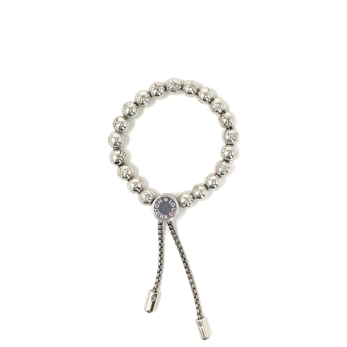 Louis Vuitton Monogram Beads Bracelet 2023 Ss, Silver