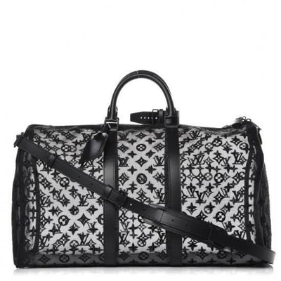 Louis Vuitton Runway Monogram Prism Keepall Bandouliere 50 with