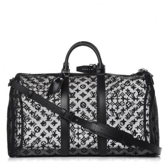 Louis Vuitton Keepall Monogram Bandouliere 50 Black