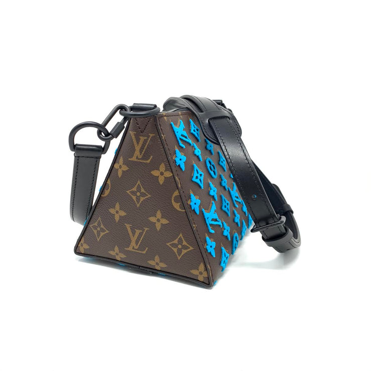 Louis Vuitton Messenger Triangle Turquoise Canvas Shoulder Bag