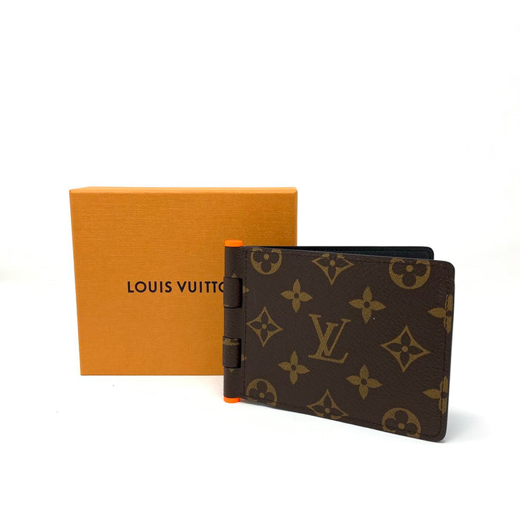 Louis Vuitton Orange Leather Bifold Multiple Wallet Louis Vuitton