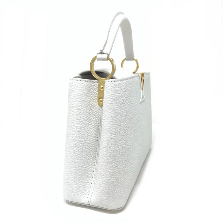 Louis Vuitton ARTYCAPUCINES BB URS FISCHER white capucines handbag