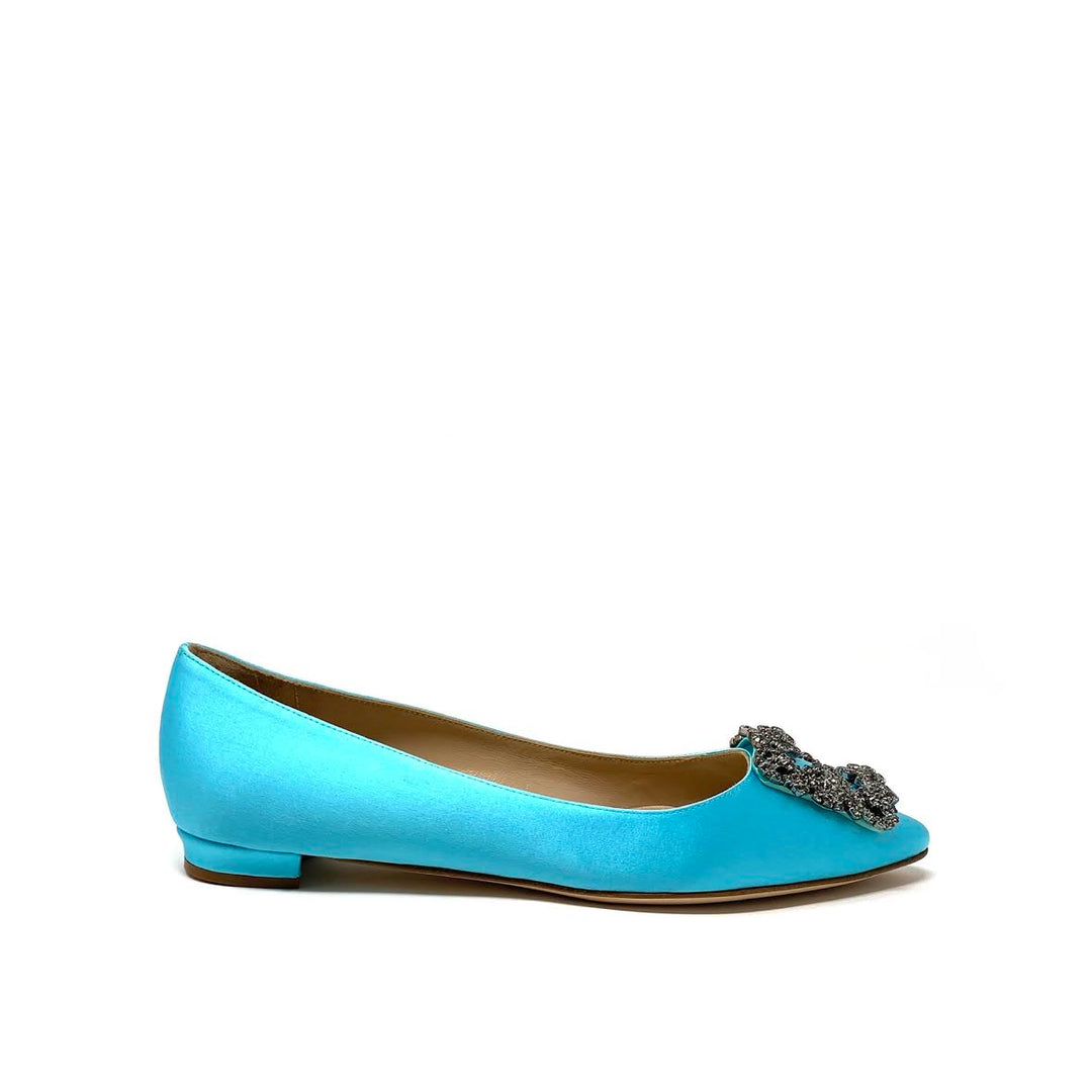 Manolo blahnik fashion blue flats