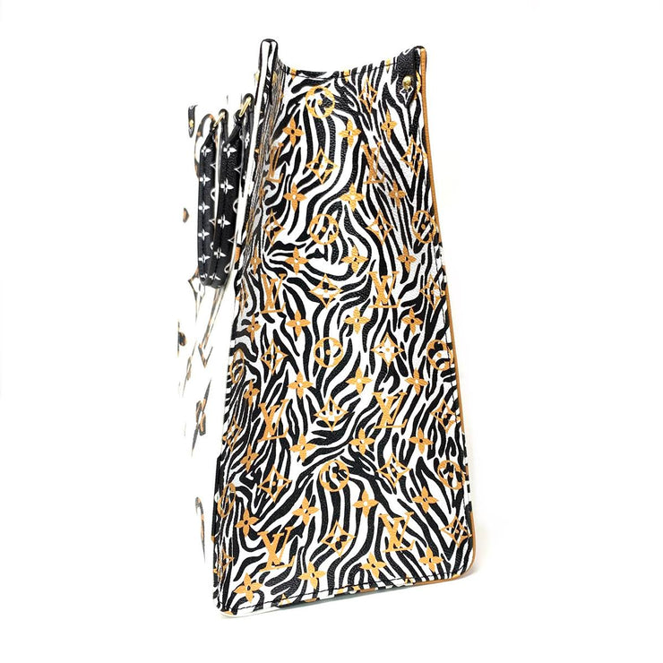 Louis Vuitton Onthego Monogram Jungle Leopard Zebra M44675