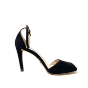 Prada Suede Ankle Strap Sandals Black Consignment Shop From Runway With Love