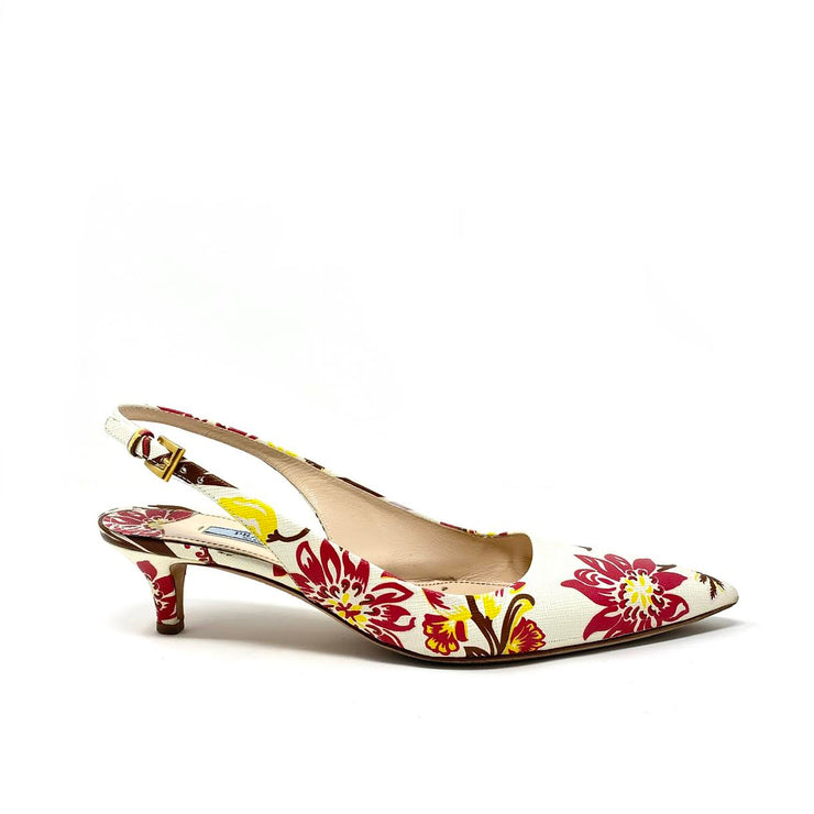 Prada Fairy Collection Black Satin Peep Toe Sculpted Flower Heel Shoes –  Basha Gold