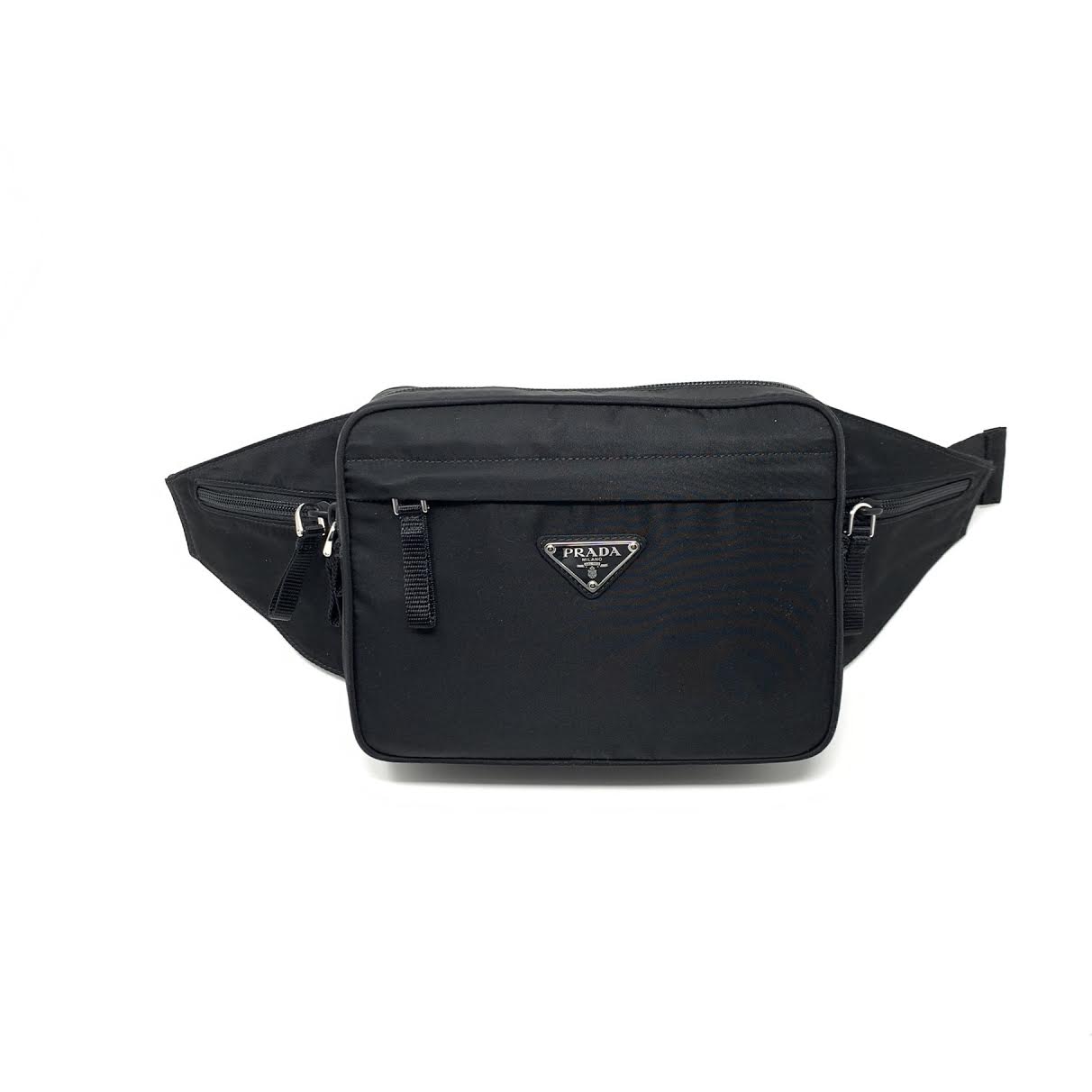 Black Prada Nylon Waist Bag