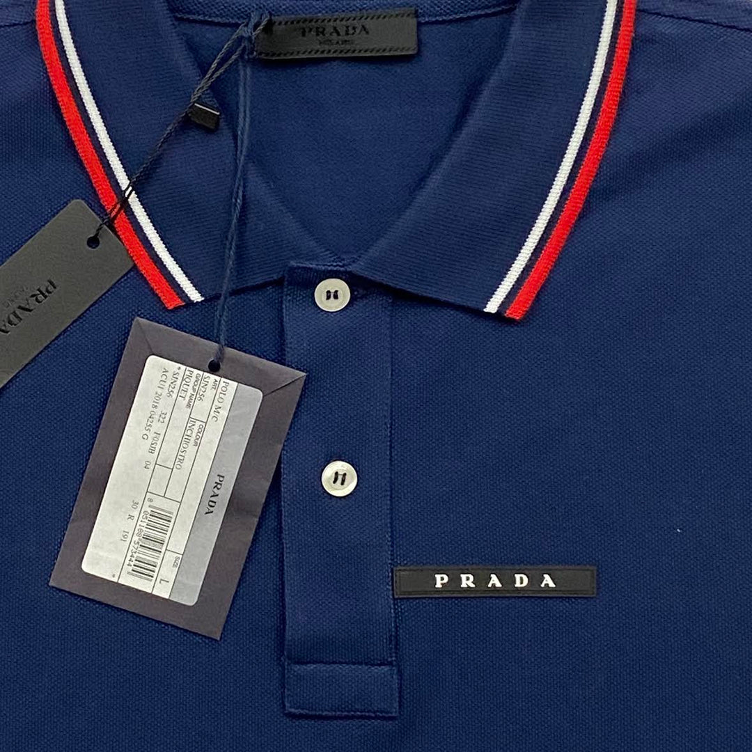 Prada Short Sleeve Polo Shirt w Tags Size L