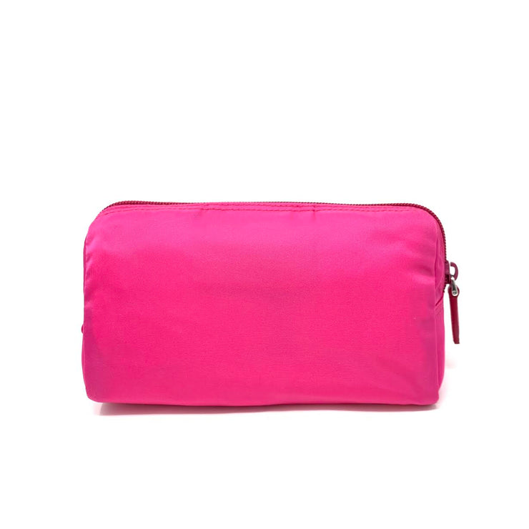 Prada neon-pink large nylon clutch large