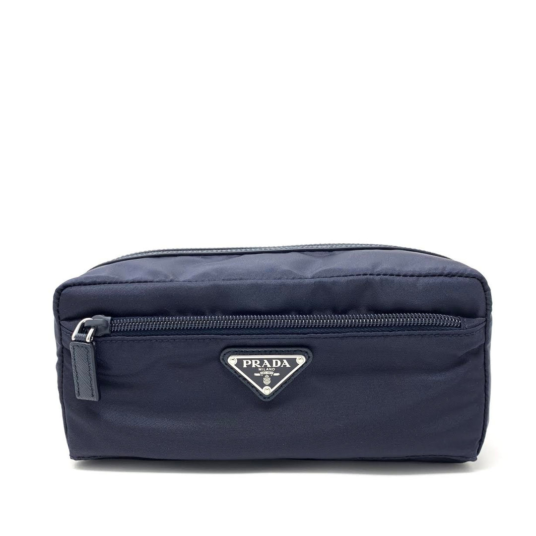 Prada Nylon Toiletry Bag in Navy w Tags