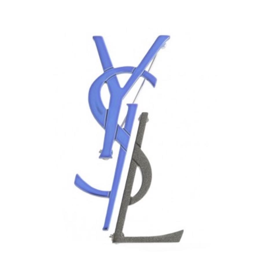 Saint Laurent Logo Brooch